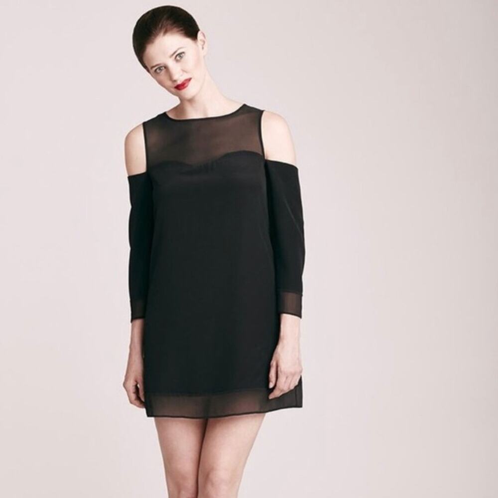 Marie Oliver Anna Cut Out Shoulder Dress Black XXS